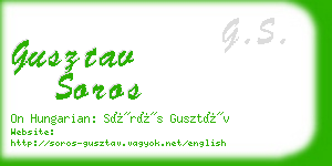gusztav soros business card